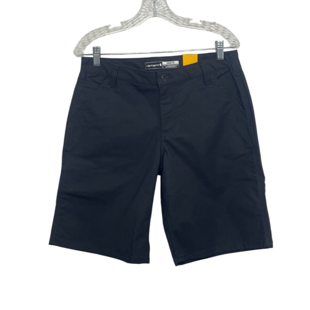 Carhartt Rugged Flex Loose Fit Canvas Work Shorts Womens 10 Gray New